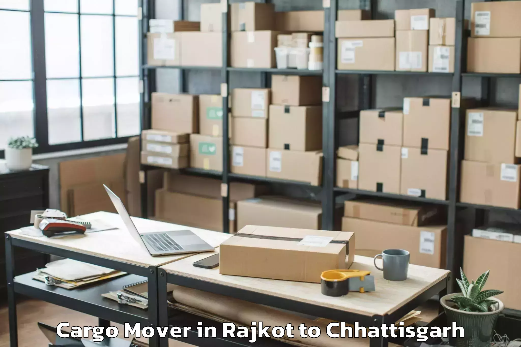 Top Rajkot to Pandit Ravishankar Shukla Univ Cargo Mover Available